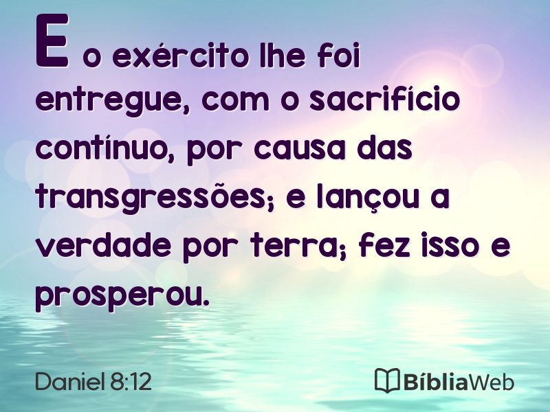 Daniel 8:12 em imagem para compartilhar