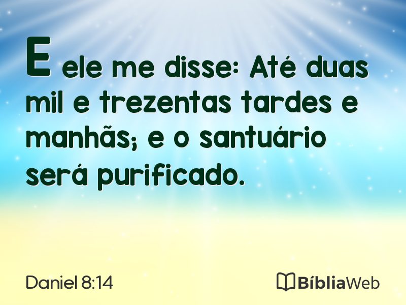 Daniel 8:14 em imagem para compartilhar