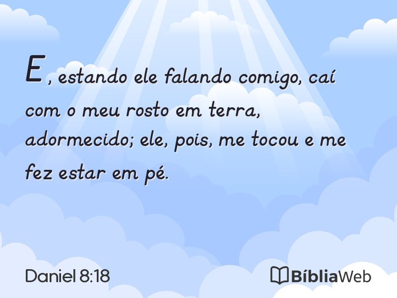 Daniel 8:18 em imagem para compartilhar