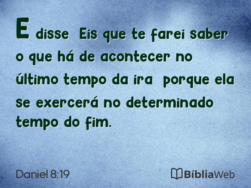 Daniel 8:19 em imagem para compartilhar