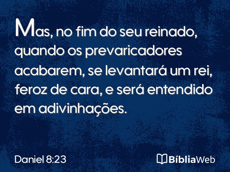 Daniel 8:23 em imagem para compartilhar