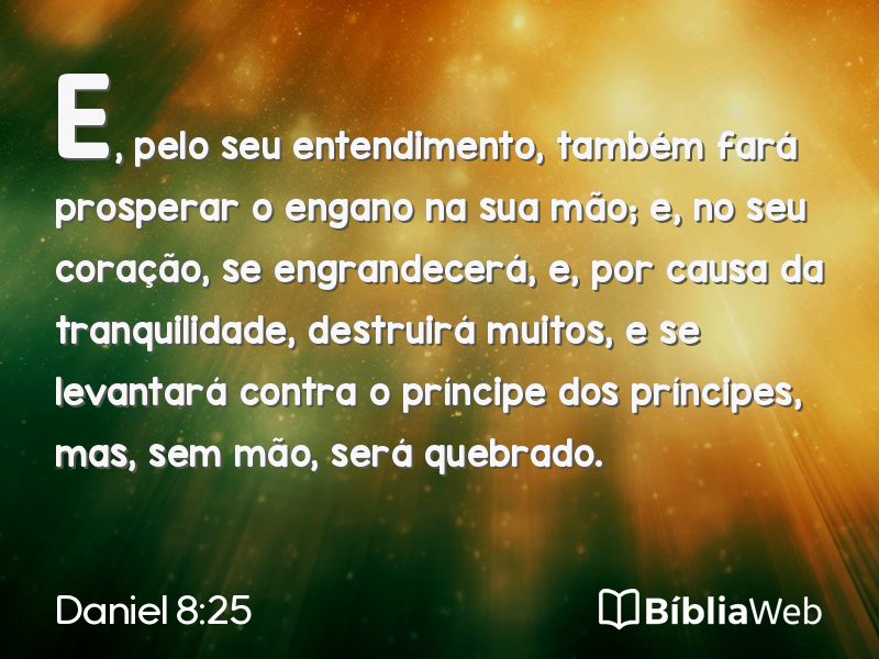 Daniel 8:25 em imagem para compartilhar