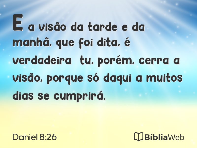 Daniel 8:26 em imagem para compartilhar