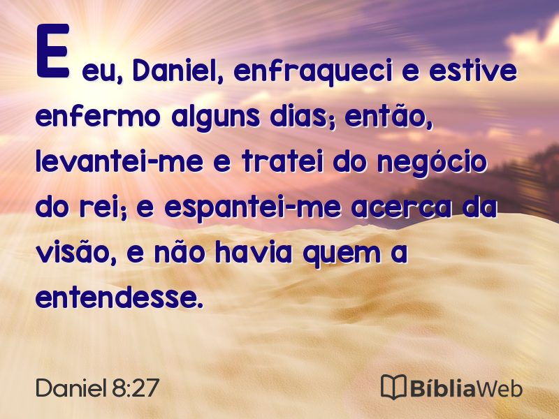 Daniel 8:27 em imagem para compartilhar