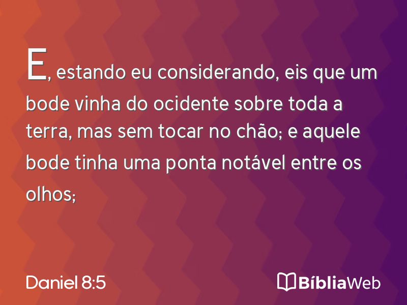 Daniel 8:5 em imagem para compartilhar