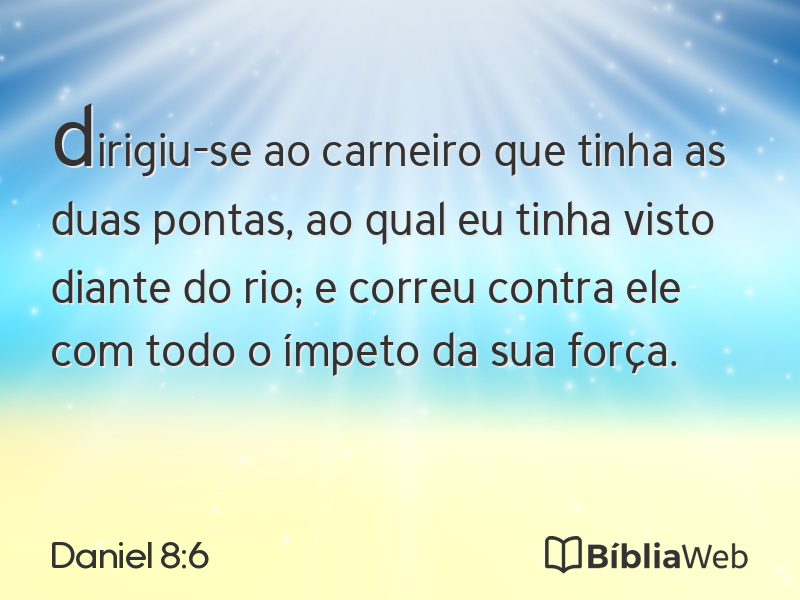 Daniel 8:6 em imagem para compartilhar
