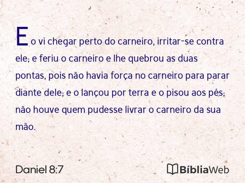 Daniel 8:7 em imagem para compartilhar
