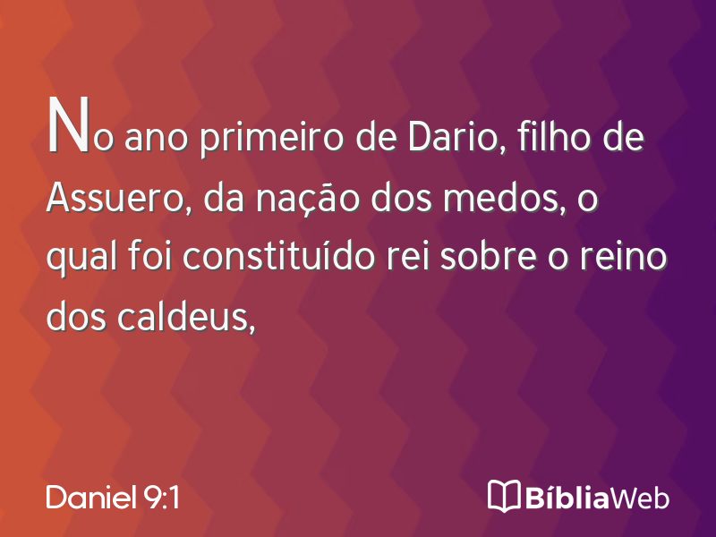 Daniel 9:1 em imagem para compartilhar