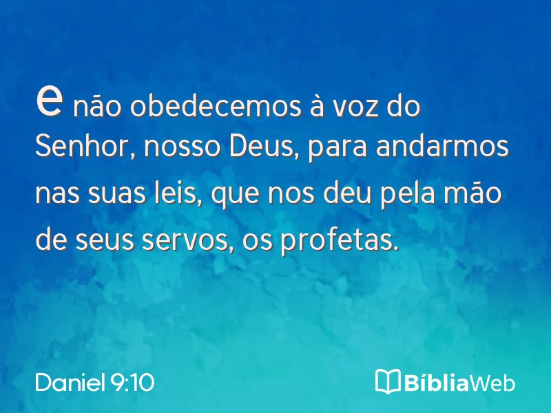 Daniel 9:10 em imagem para compartilhar
