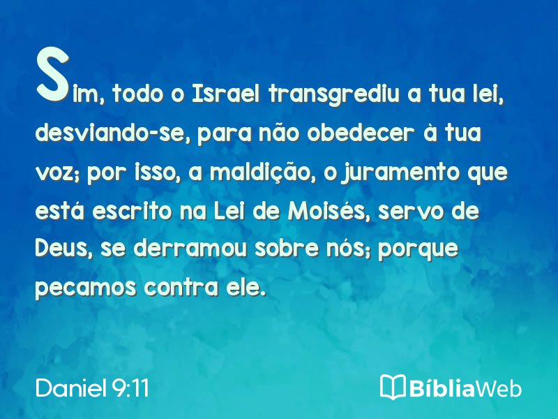 Daniel 9:11 em imagem para compartilhar
