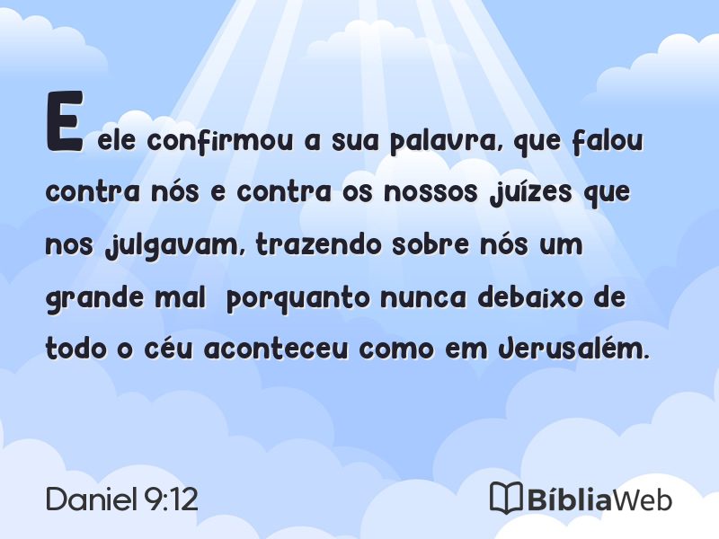 Daniel 9:12 em imagem para compartilhar