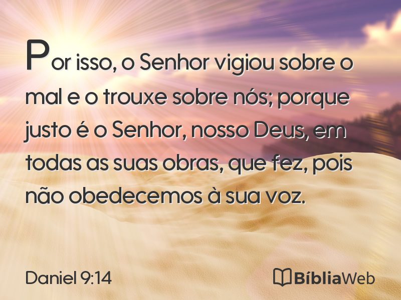 Daniel 9:14 em imagem para compartilhar