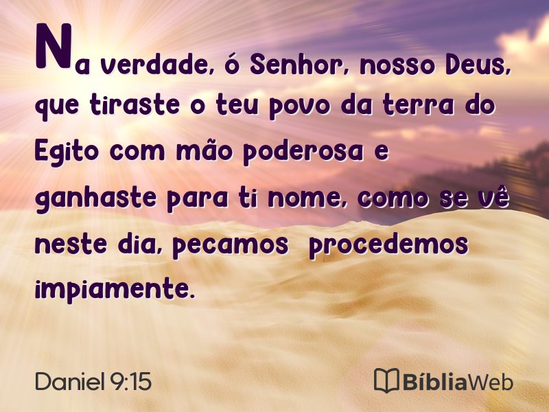 Daniel 9:15 em imagem para compartilhar