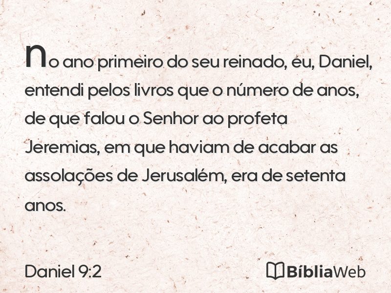 Daniel 9:2 em imagem para compartilhar