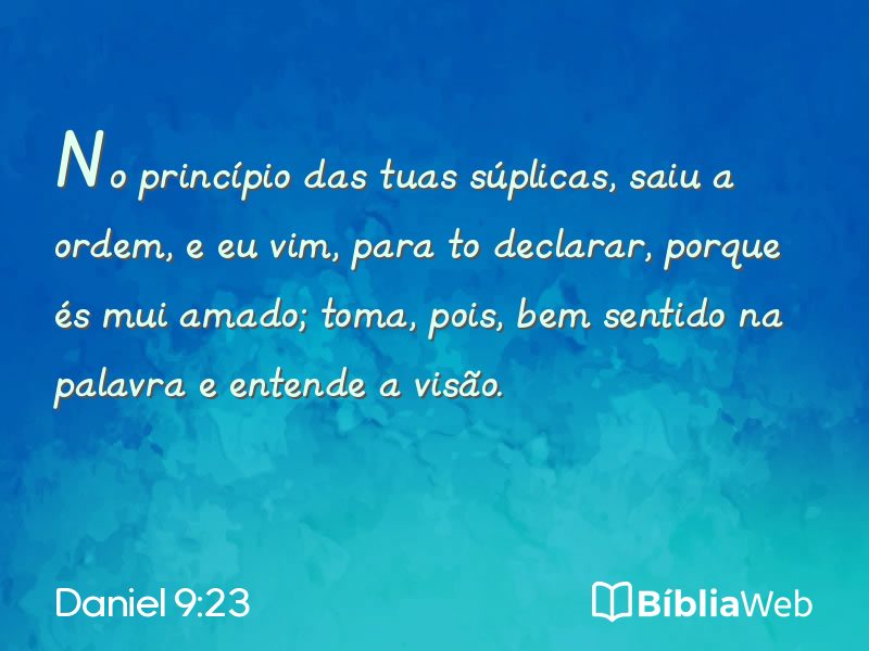 Daniel 9:23 em imagem para compartilhar