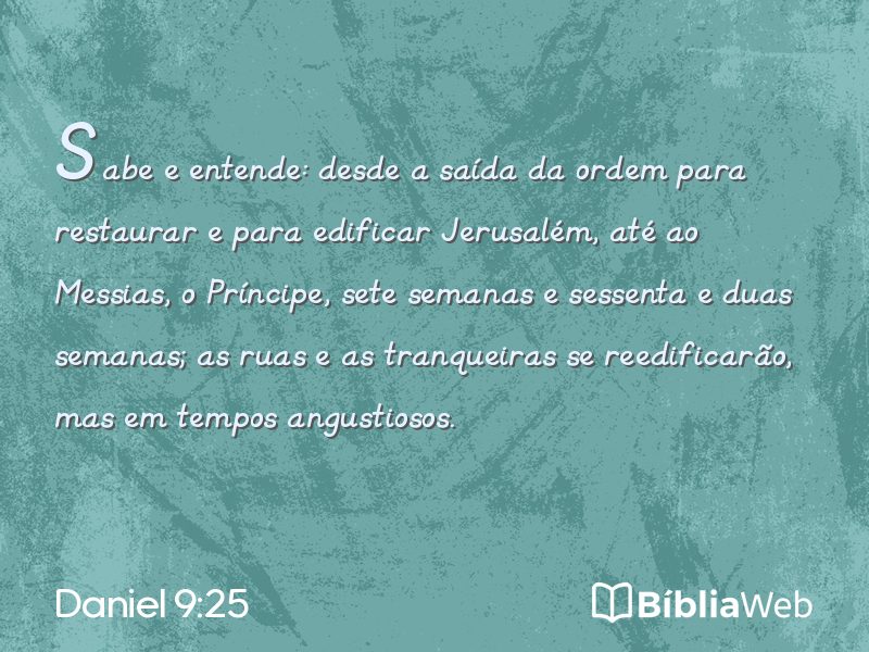 Daniel 9:25 em imagem para compartilhar