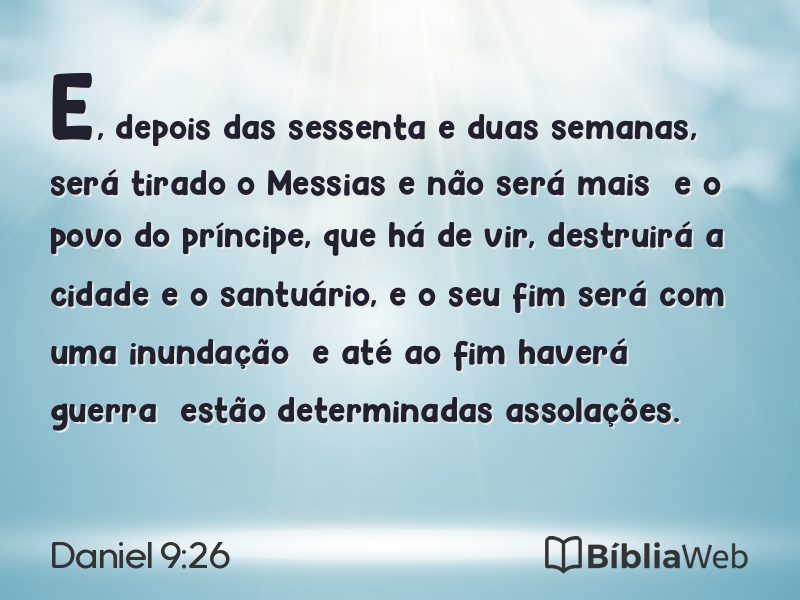 Daniel 9:26 em imagem para compartilhar