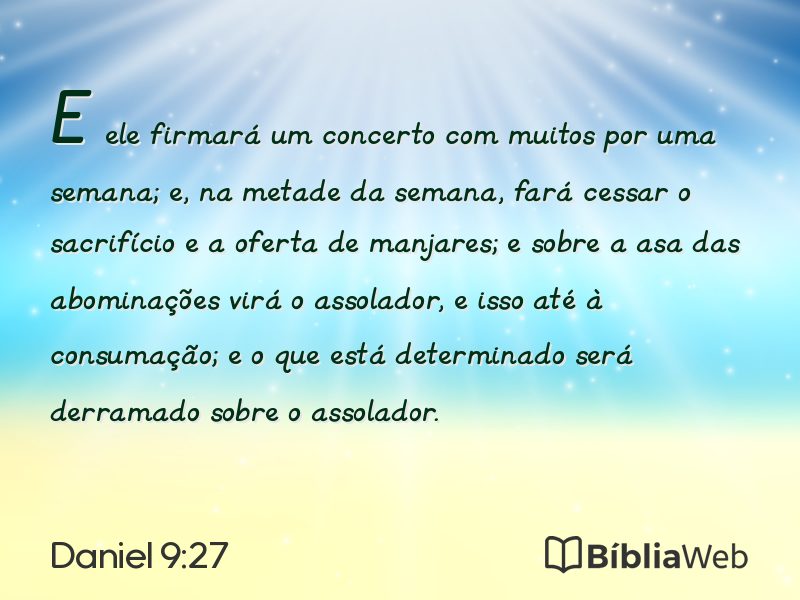 Daniel 9:27 em imagem para compartilhar
