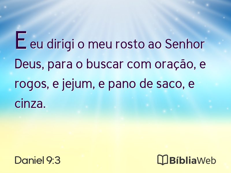 Daniel 9:3 em imagem para compartilhar