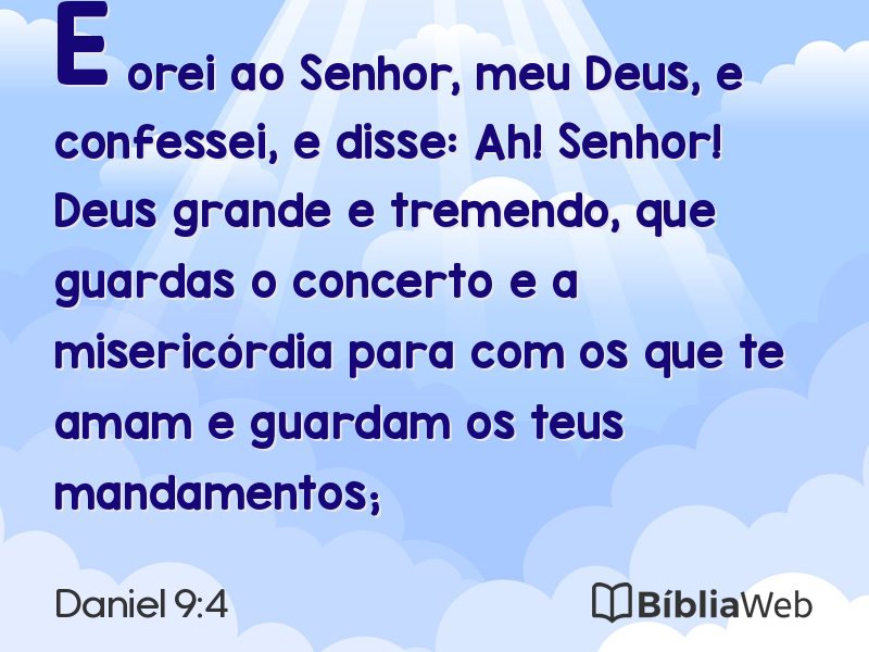 Daniel 9:4 em imagem para compartilhar