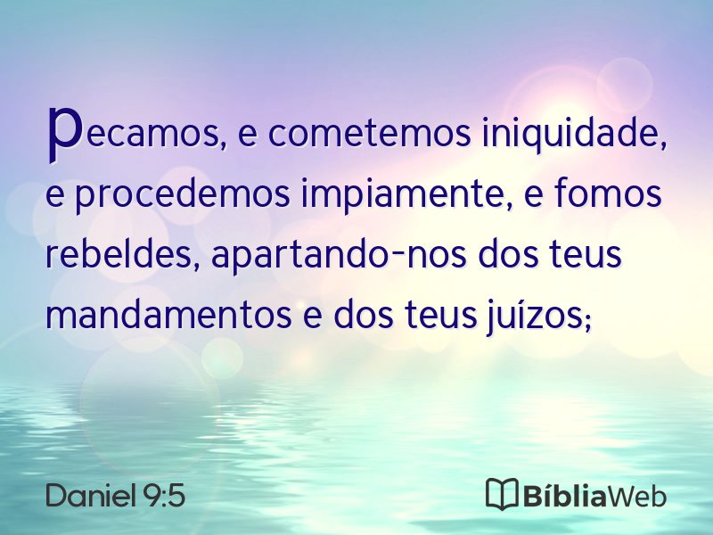 Daniel 9:5 em imagem para compartilhar