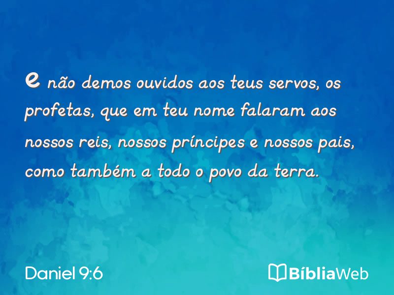 Daniel 9:6 em imagem para compartilhar