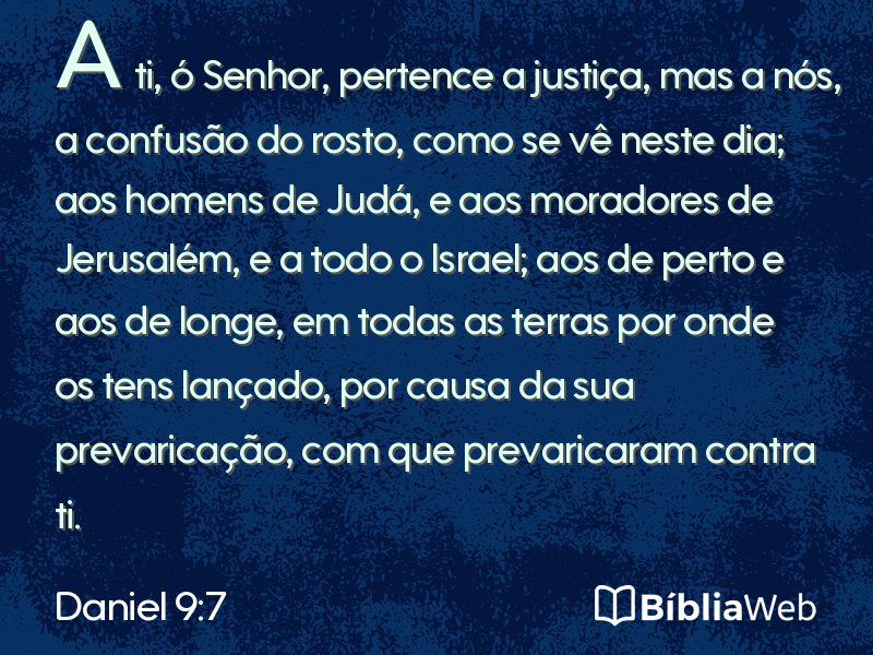Daniel 9:7 em imagem para compartilhar