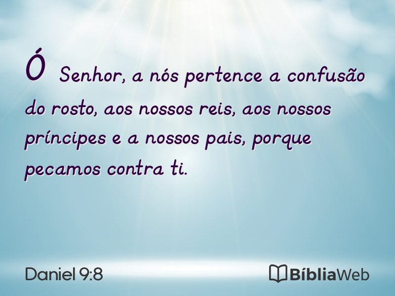Daniel 9:8 em imagem para compartilhar