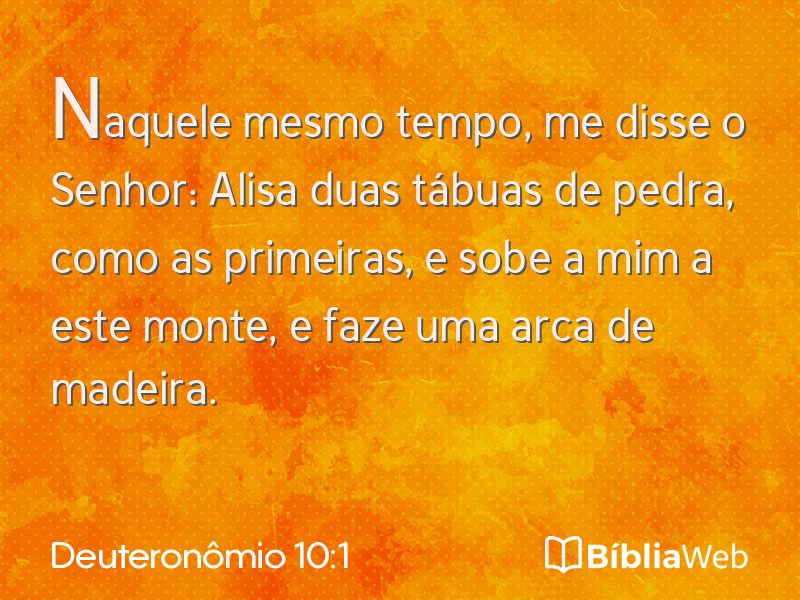 Deuteronômio 10:1 em imagem para compartilhar