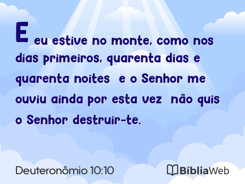 Deuteronômio 10:10 em imagem para compartilhar