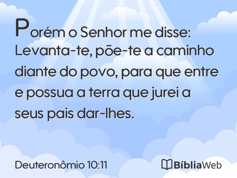 Deuteronômio 10:11 em imagem para compartilhar