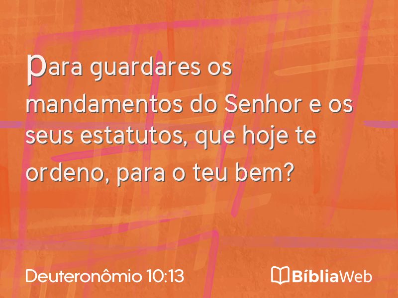 Deuteronômio 10:13 em imagem para compartilhar