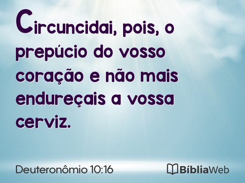 Deuteronômio 10:16 em imagem para compartilhar