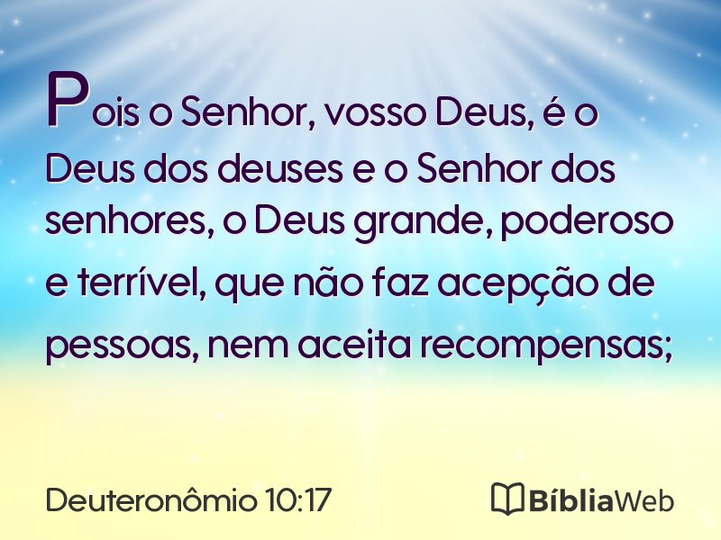 Deuteronômio 10:17 em imagem para compartilhar