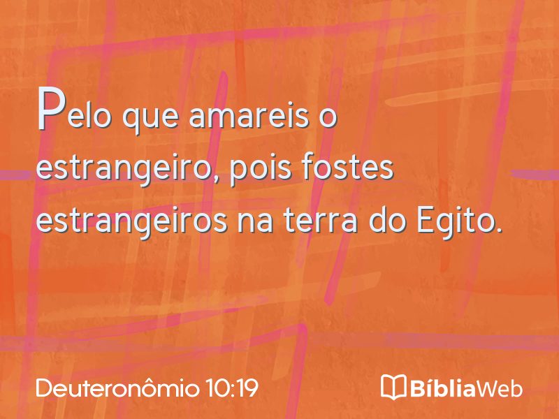 Deuteronômio 10:19 em imagem para compartilhar