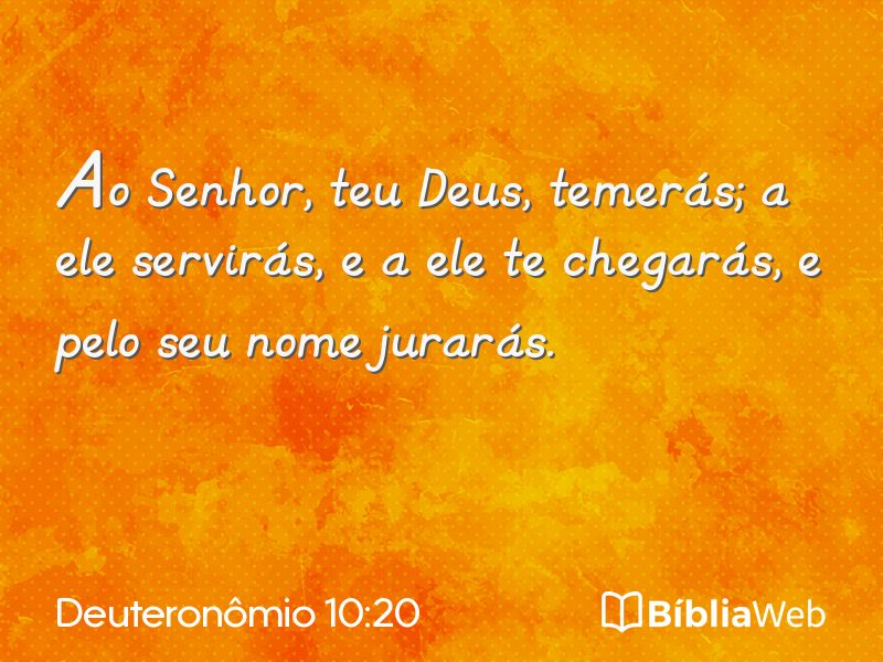 Deuteronômio 10:20 em imagem para compartilhar