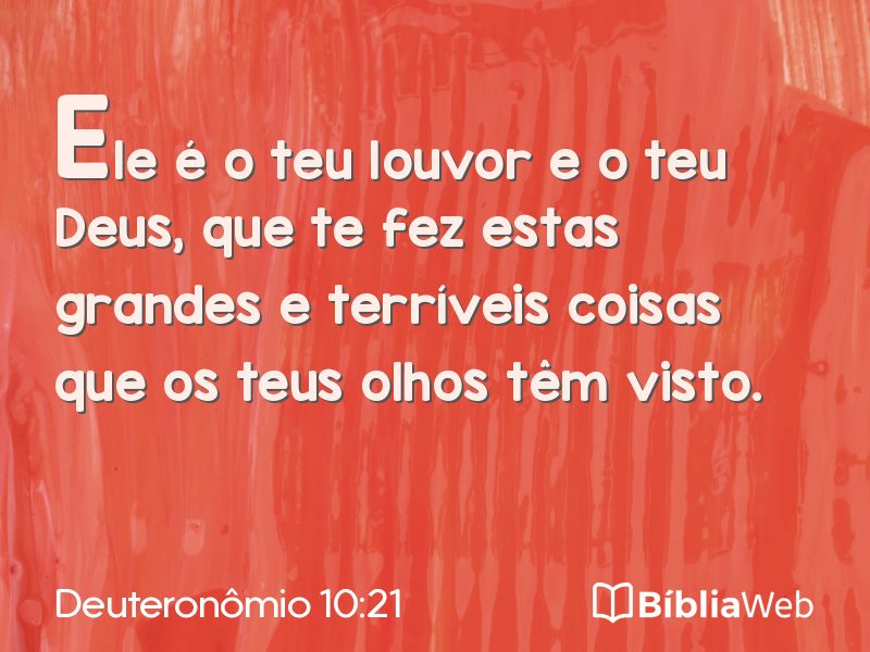 Deuteronômio 10:21 em imagem para compartilhar