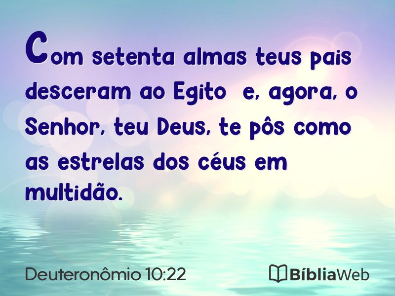 Deuteronômio 10:22 em imagem para compartilhar