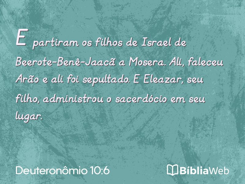 Deuteronômio 10:6 em imagem para compartilhar