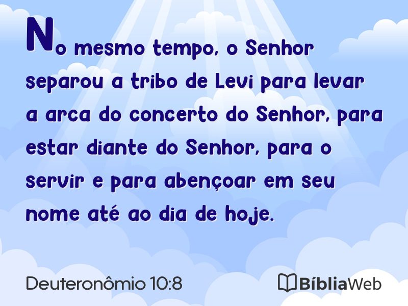 Deuteronômio 10:8 em imagem para compartilhar