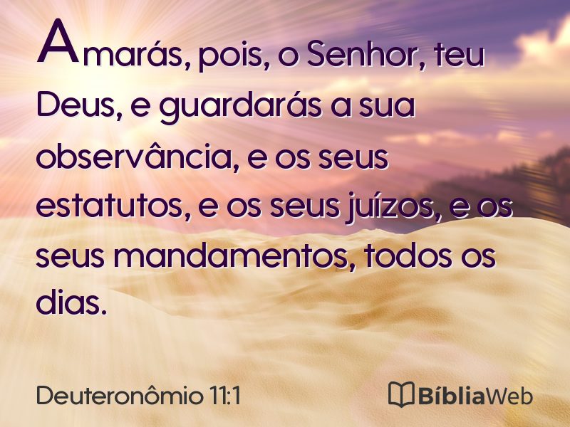 Deuteronômio 11:1 em imagem para compartilhar