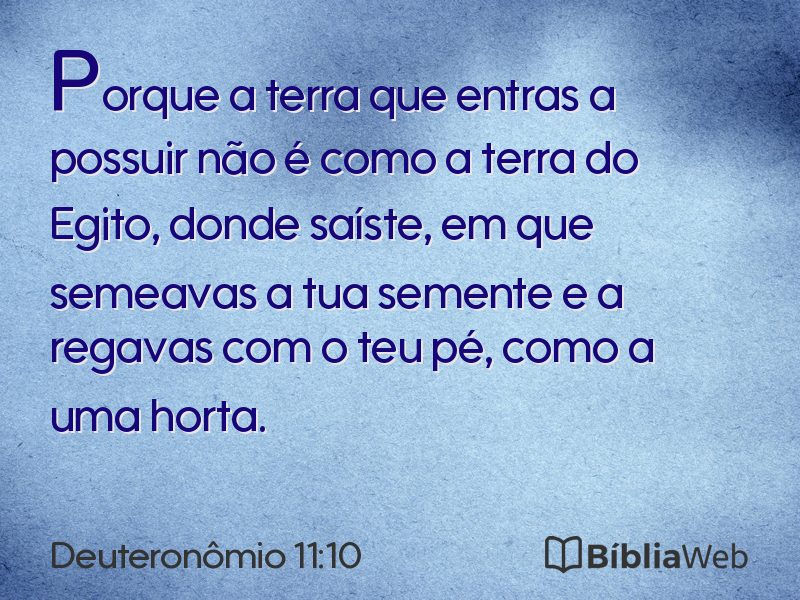 Deuteronômio 11:10 em imagem para compartilhar