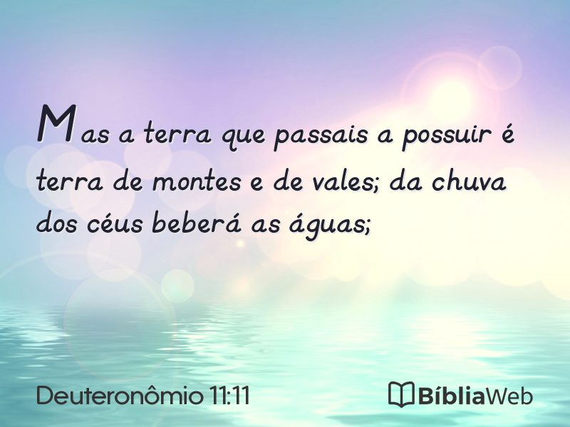 Deuteronômio 11:11 em imagem para compartilhar