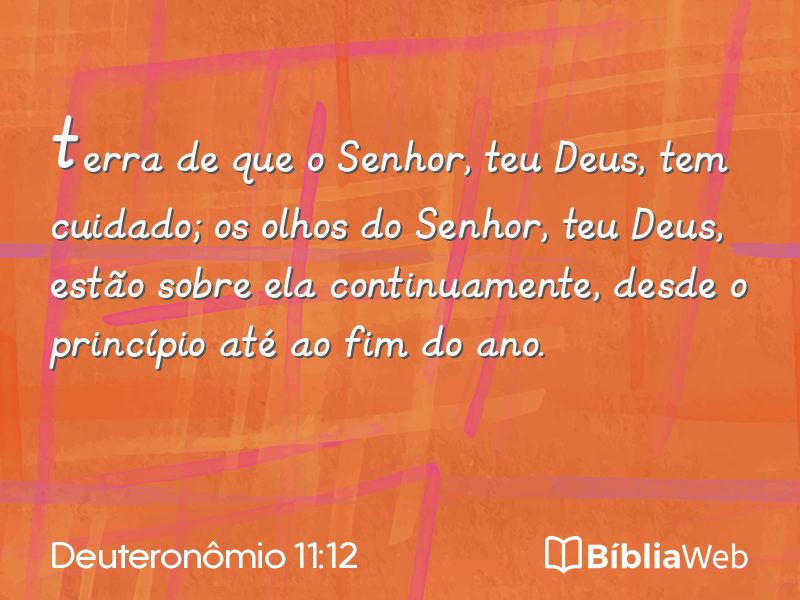 Deuteronômio 11:12 em imagem para compartilhar