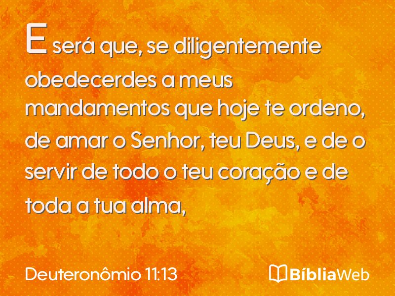 Deuteronômio 11:13 em imagem para compartilhar