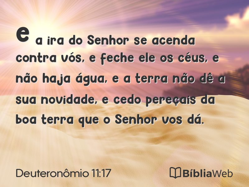 Deuteronômio 11:17 em imagem para compartilhar
