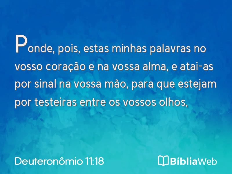 Deuteronômio 11:18 em imagem para compartilhar