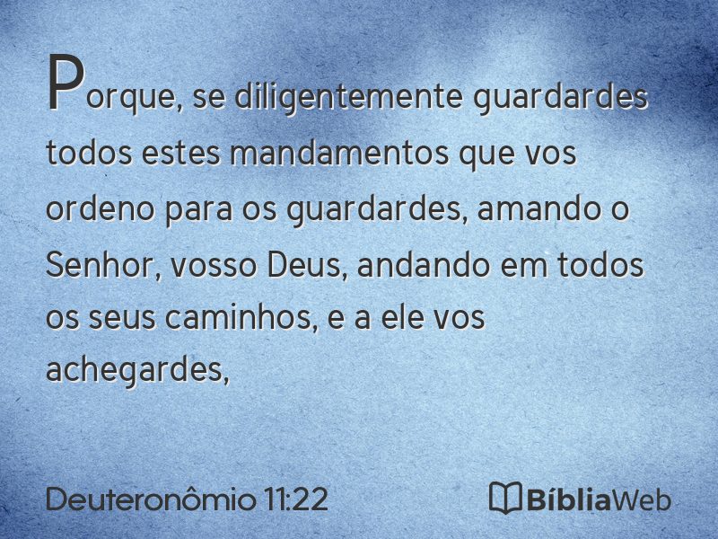 Deuteronômio 11:22 em imagem para compartilhar