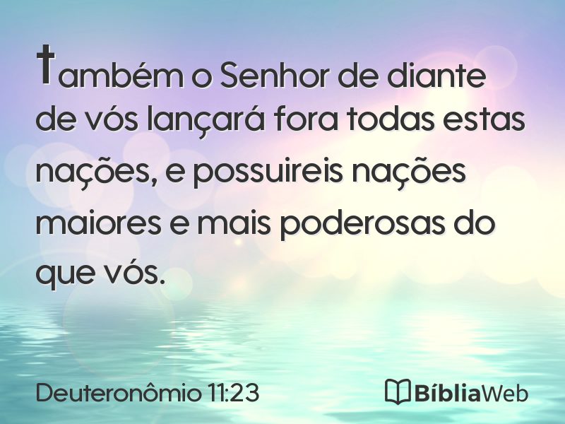 Deuteronômio 11:23 em imagem para compartilhar