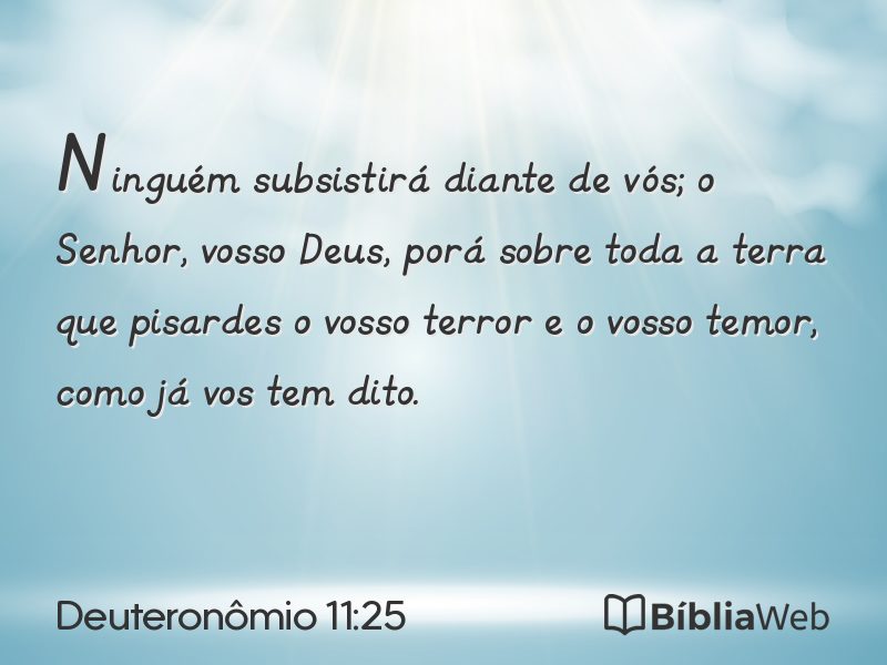 Deuteronômio 11:25 em imagem para compartilhar